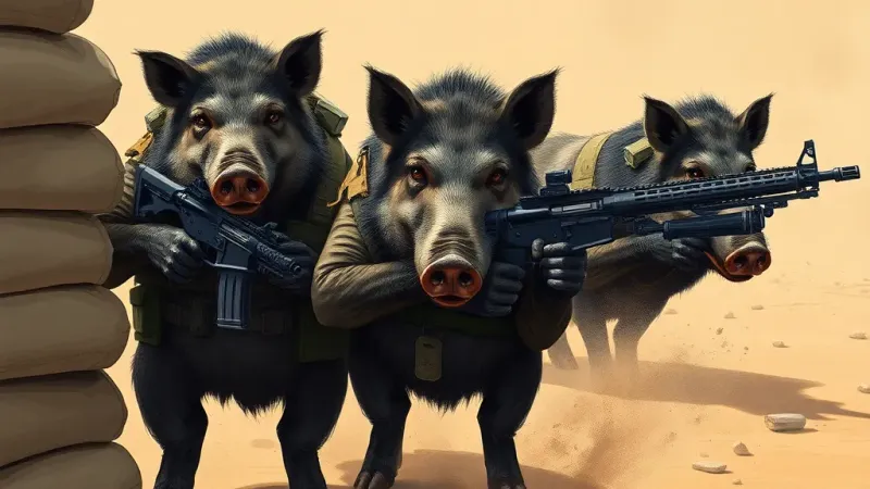 Pigs Training to Counter 6.5 Creedmoor Rounds